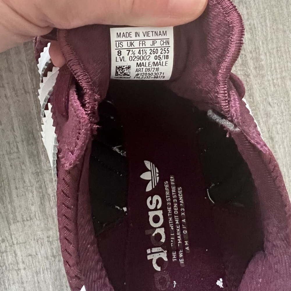 Adidas I-5923 Maroon Shoes - Picture 8 of 8